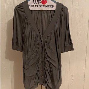 Thin dressy buttoned down Aqua shirt